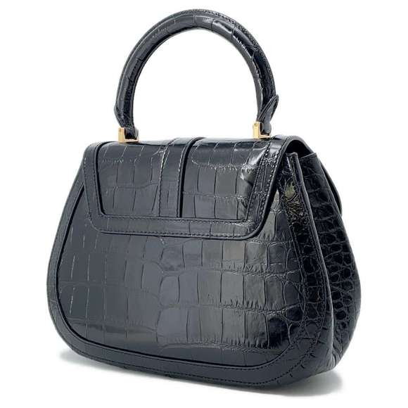 Versace Greca Goddess Embossed 2way Handbag Black - Picture 2 of 15